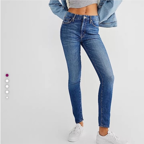 Mother Denim / The Looker Where Is My Mind Blue Mid Rise Skinny Jeans Size 27 - Picture 4 of 7